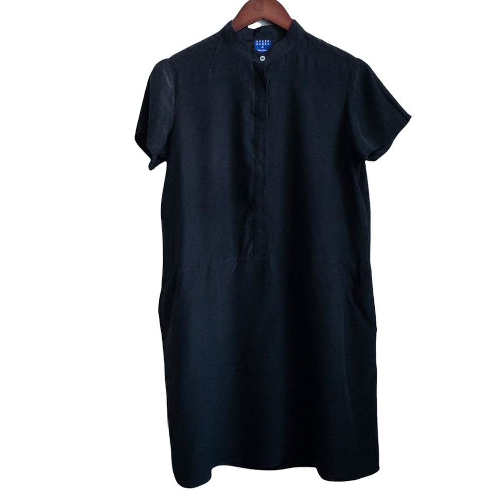 Black Short Sleeve Shift Dress